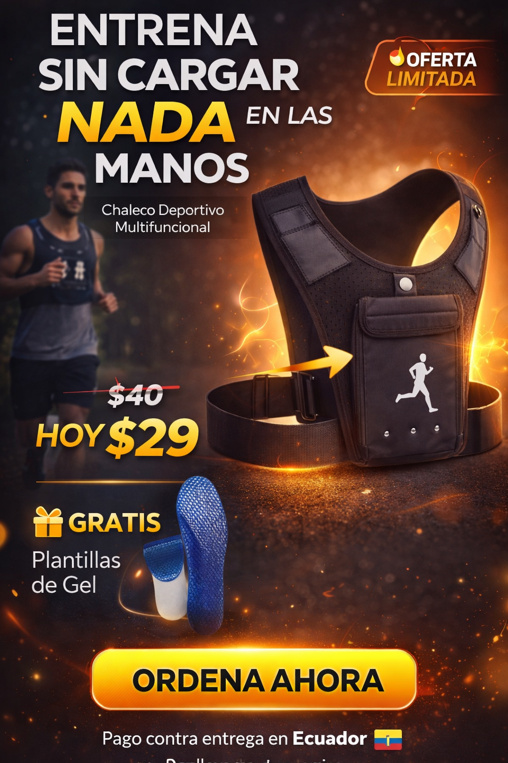 RunVest Pro (Chaleco Deportivo + Plantilla de Gel)